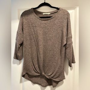 Gray long sleeve top in size small